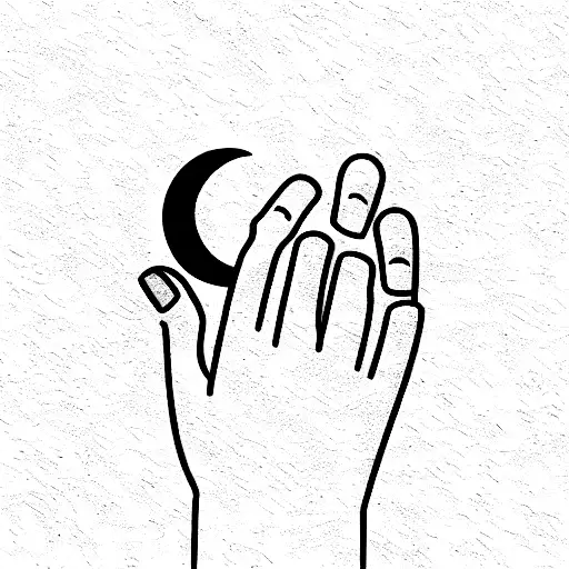 Hand Reaches For The Moon