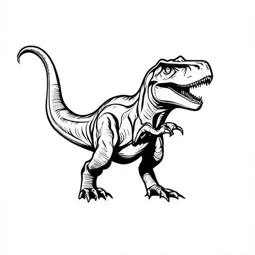 Tyrannosaurus Single Line