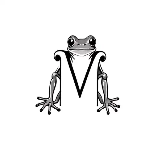 Frog And Letter M