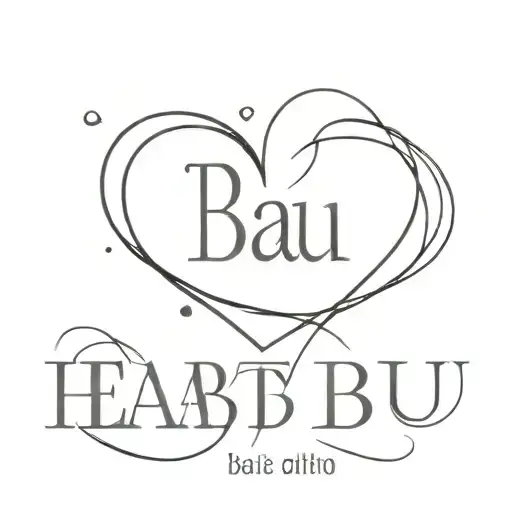 Heart With Word Babu Simple