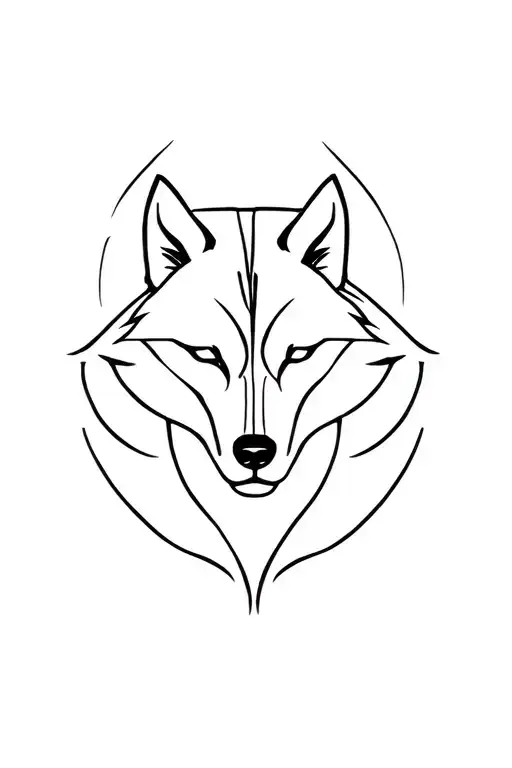 Wolf Minimlist Modern Design