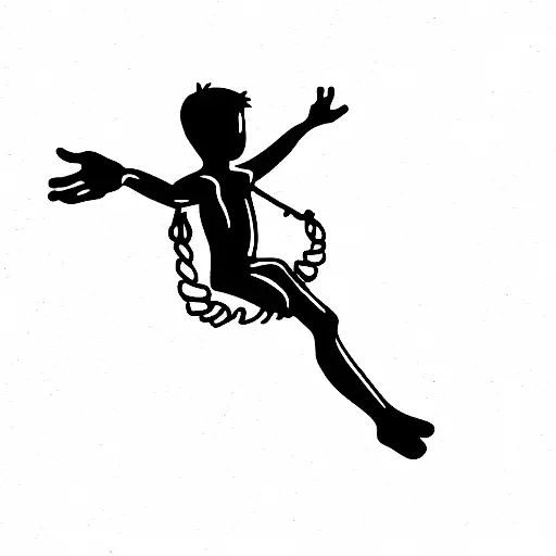 Kids Swinging On Tree