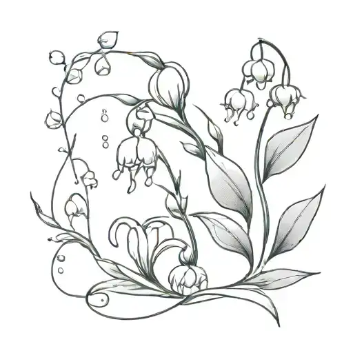 Fine Line Lily Of The Valley And Gemini Constellation