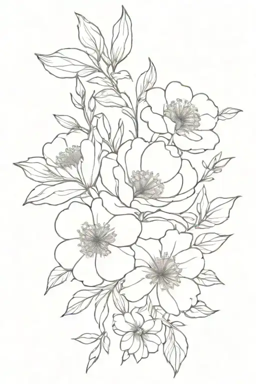 Birth Flowers Bouquet Tied