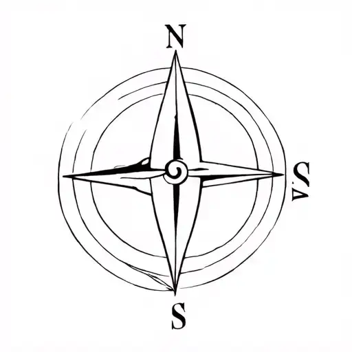 Initials Sj With A Plane Compass
