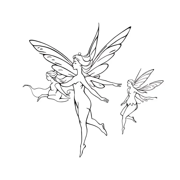 3 Fairies Flying