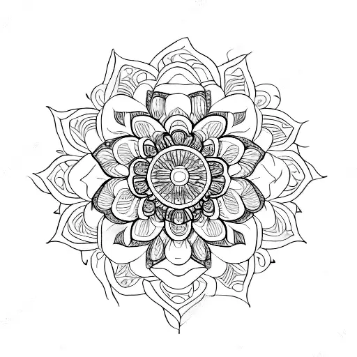 A Mandala Made Entirely Of Intricate Floral Patterns