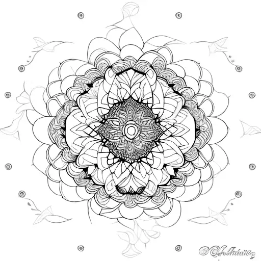 A Mandala Made Entirely Of Intricate Floral Patterns