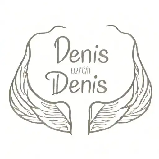 The Name Denis With Angel Wings