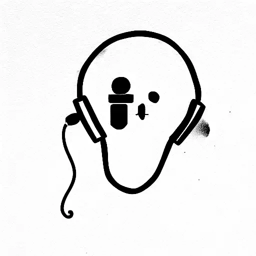 Funny Ghost With Headphones And Gaming Console