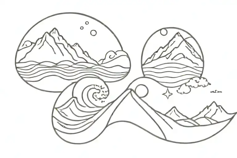 Wave And Mountain