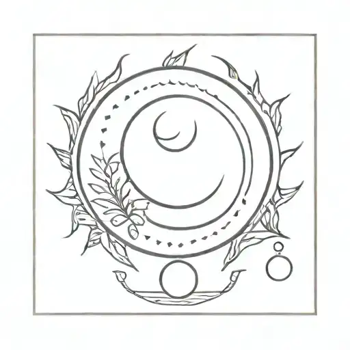 Sun And Moon And Initials D M