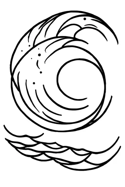 Moon Made Of Waves In 2D