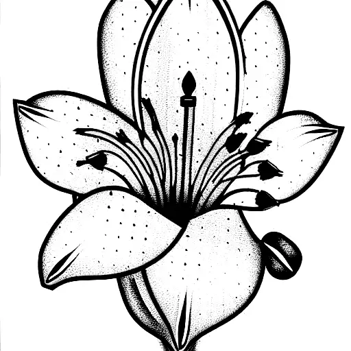 Stylized Florentine Lily With A Hidden Dagger