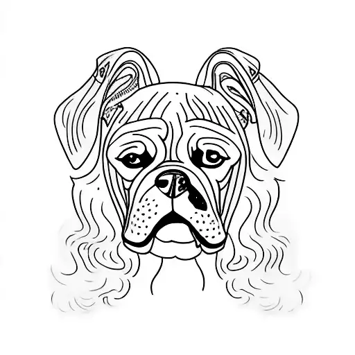 A Creative Tattoo Idea Inspired By The Love For Female Boxer Dogs