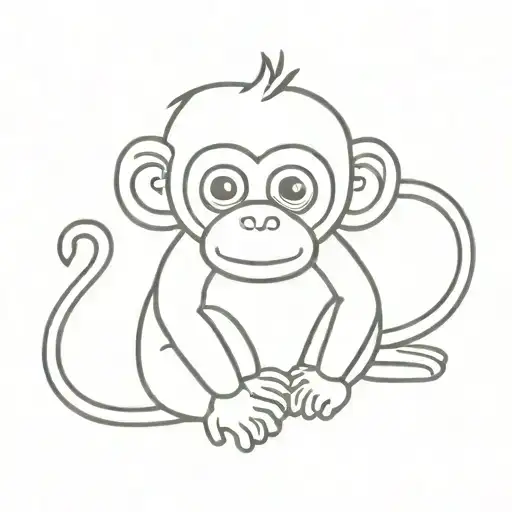 Cute Monkey Full Body