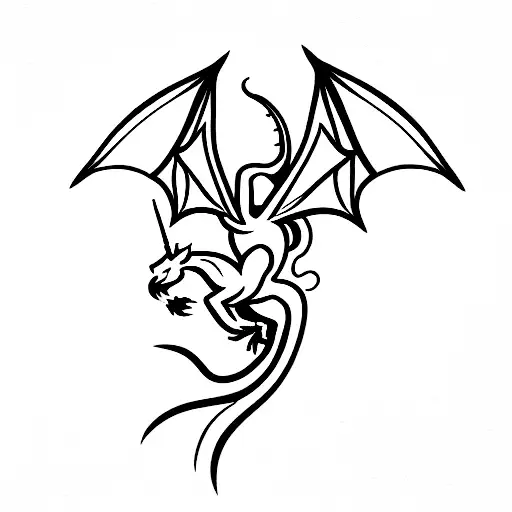 Smal Dragon With Diadem And Unicorn Horn