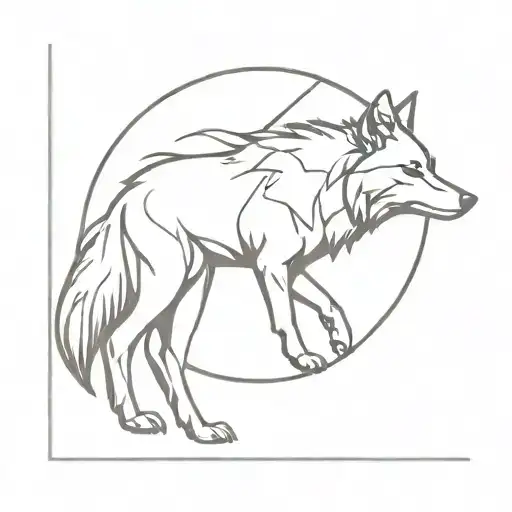 Turks And Wolf Silhouette