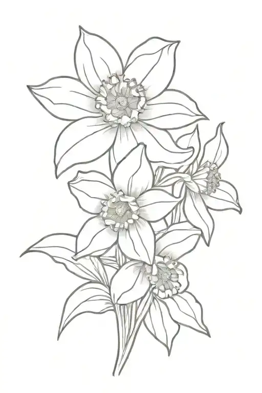 Daffodil Daisy Marigold Flower Minimal