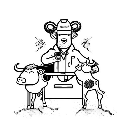 A Veterinarian Tenderly Caring For A Cow In A Fazenda Setting