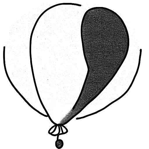 Star Shaped Balloon On String With Note