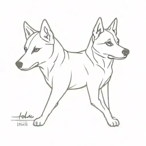 Husky And Labrador Dog