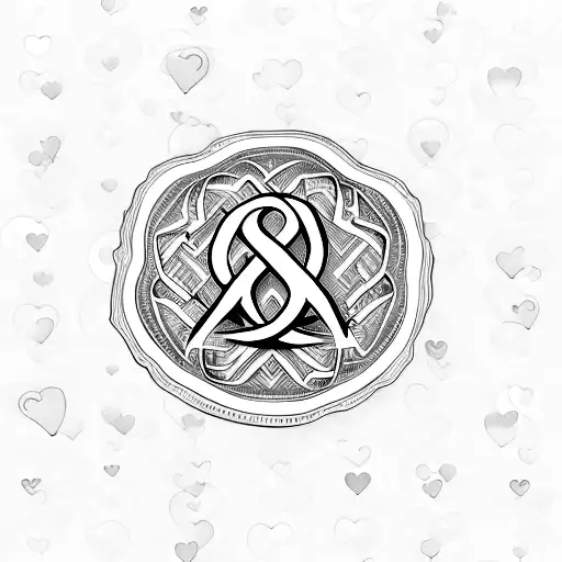 A Minimalist Tattoo Of A Dollar Sign Intertwined With A Heart Symbolizing The Love For Money