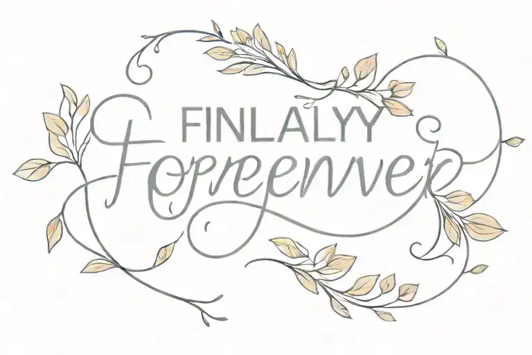 Finally Isnt Forever Cursive Font Floral