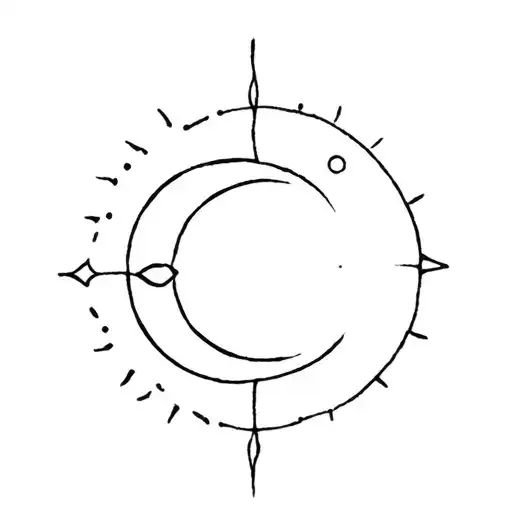 Fine Line Moon And Sun