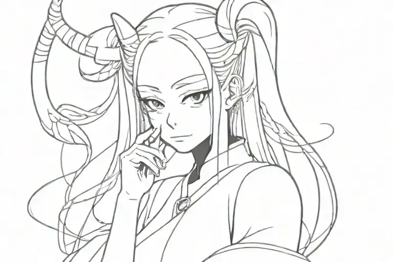 Kaguya With Horns From Anime Naruto
