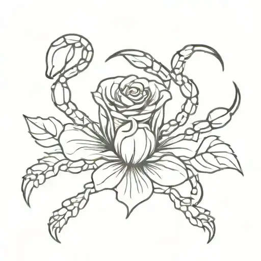 Scorpion With Rose