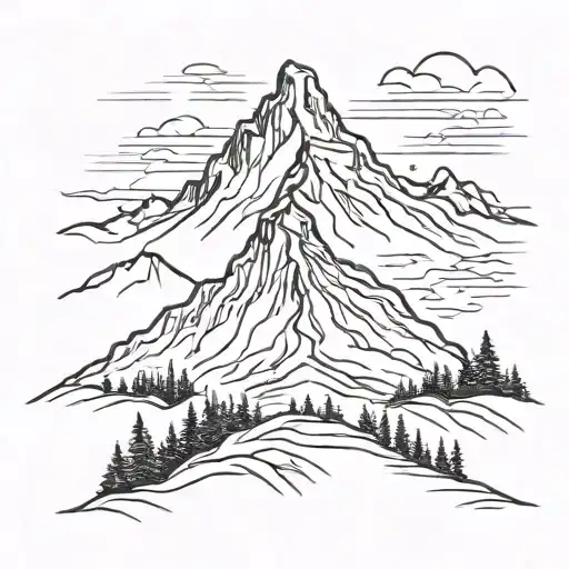 Mount Hood Outline