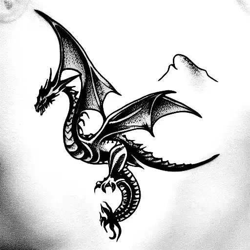 Hobbit Riding A Dragon