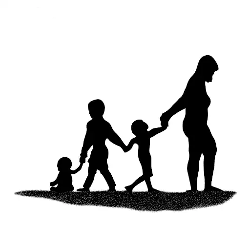 A Son A Sister And A Father Walking On A Beach