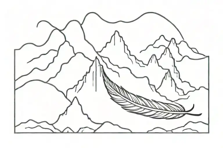 Mountains Sitting On A Feather