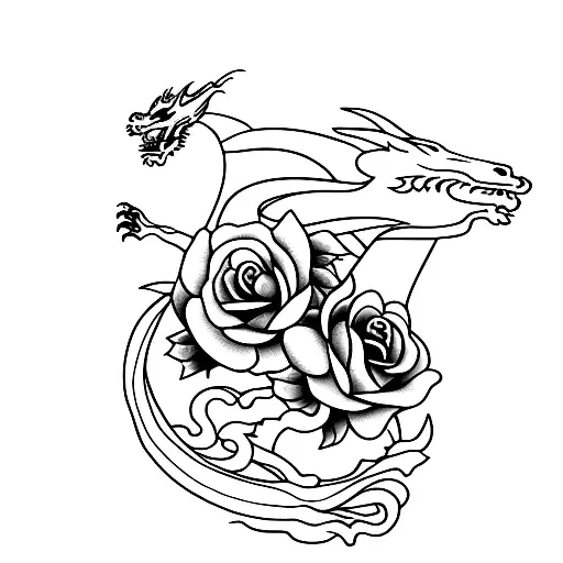 Dragon E Roses