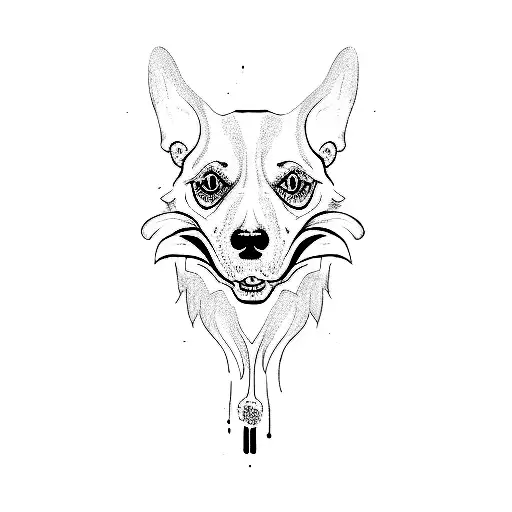 A Dog With A Skull On Its Head