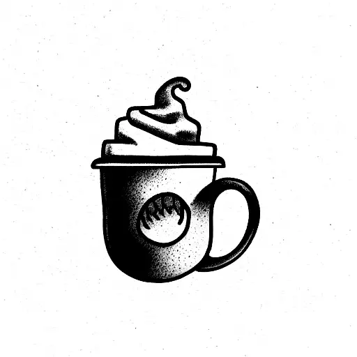 A Cup Of Coffee Spilled