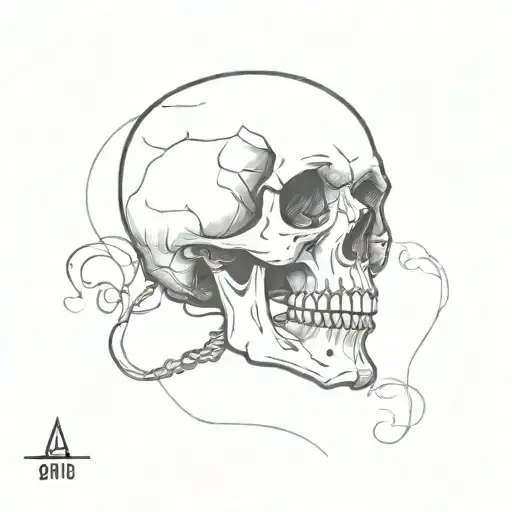 Skeleton Head In Smoke
