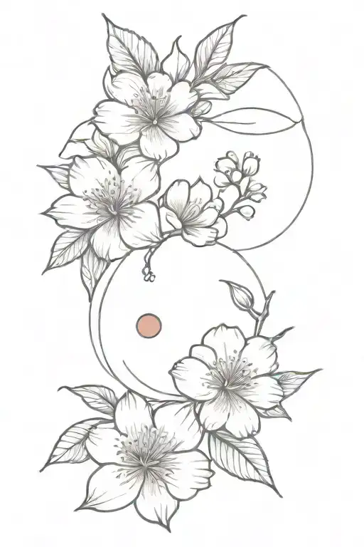 Sun And Moon Cherry Blossom