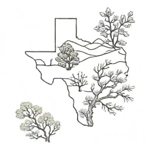 Texas And Pine Tree
