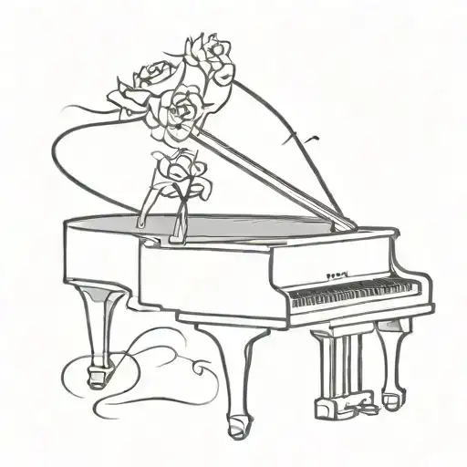 The Word First Love With A Piano