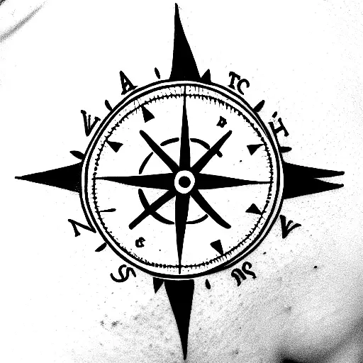 Vegvisir In A Nautical Compass