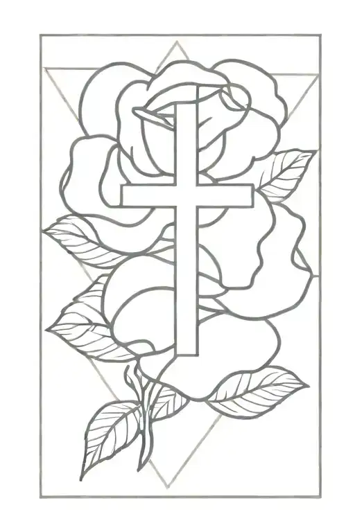 Cross Rose Shaped Like