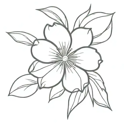 Flower Line Drawing