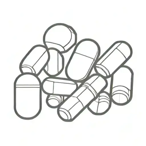 Black And White Pill Capsule