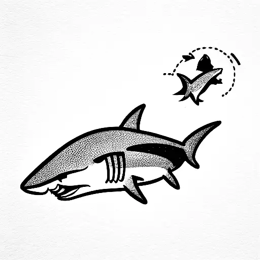 A Shark Shooting A Gun At Strawberries While Dog And Frog Watch