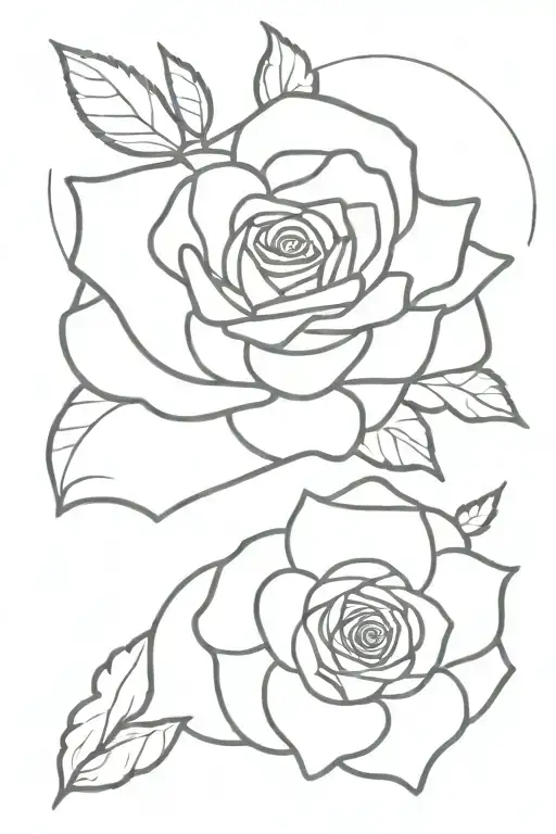 A Helmet And A Rose Flower