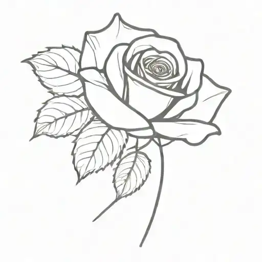 A Helmet And A Rose Flower