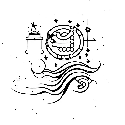 Scorpio Constellation With Maelle And Damian Letters